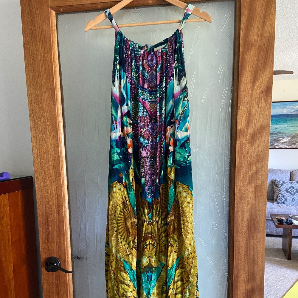 Camilla Franks Ornate Embellished Silk Maxi dress